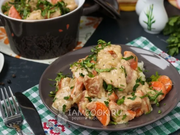 Фото блюда: Рагу из индейки с морковью