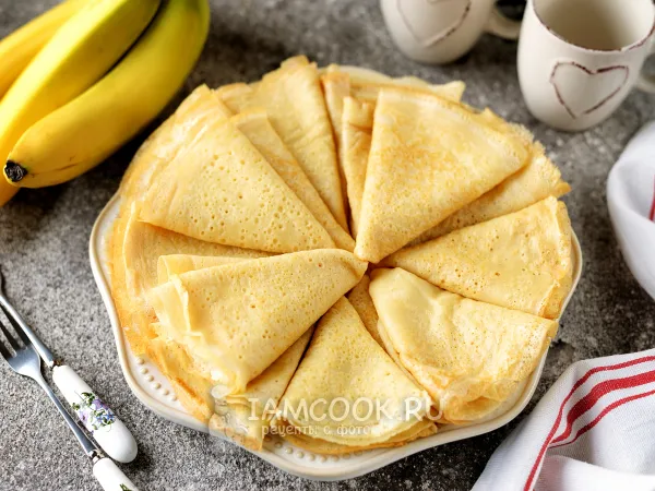 Фото блюда: Блины на горячем молоке