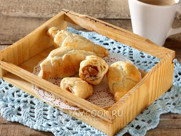 Фото блюда: Круассаны со сгущенкой