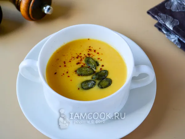 Фото блюда: Крем-суп из тыквы и цветной капусты