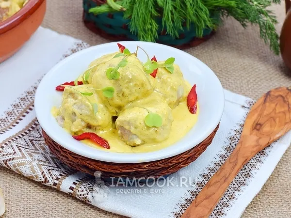 Фото готового блюда: Фрикадельки с манкой