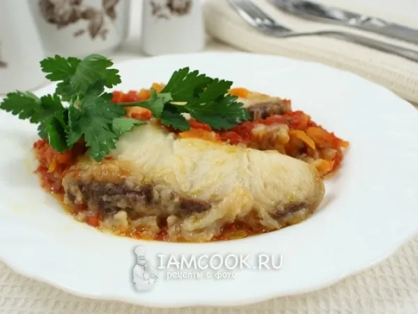 Фото блюда: Филе черноморской акулы с овощами