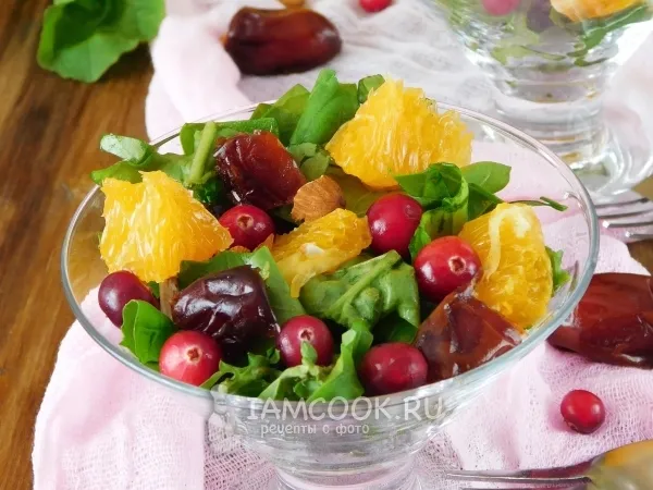 Фото блюда: Цитрусовый салат с финиками