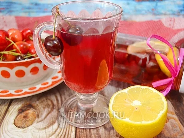 Фото блюда: Компот из черешни с лимоном на зиму