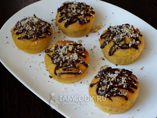 Фото блюда: Тыквенные кексы с манкой (на кефире)