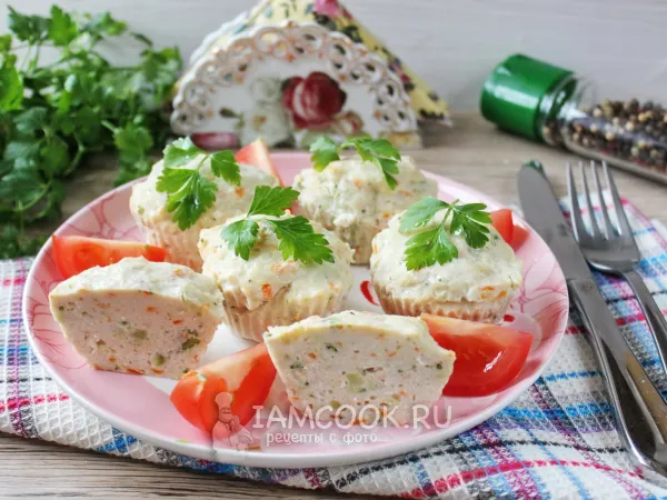 Фото готового блюда: Диетическое суфле из индейки на пару