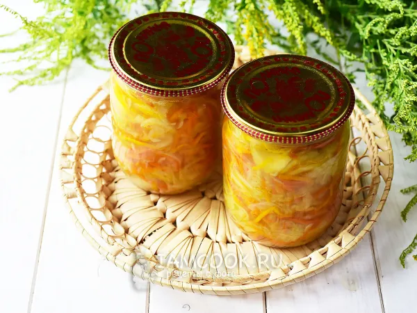 Фото блюда: Салат «Загадка» из кабачков на зиму