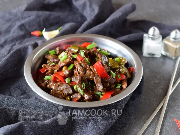 Фото готового блюда: Говядина в устричном соусе