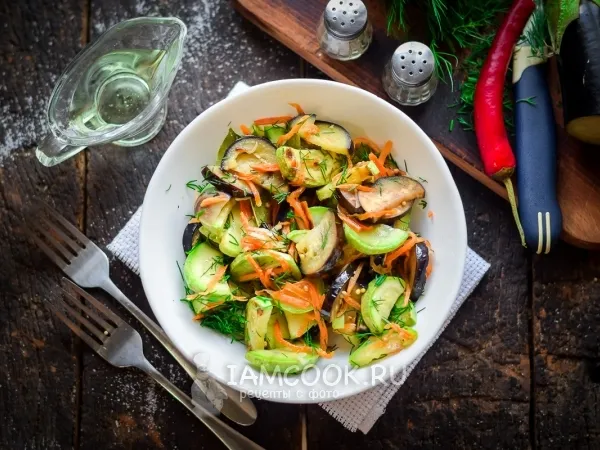Фото блюда: Кабачки и баклажаны по-корейски