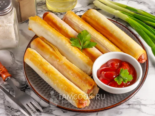 Фото блюда: Сосиски в тесте фило