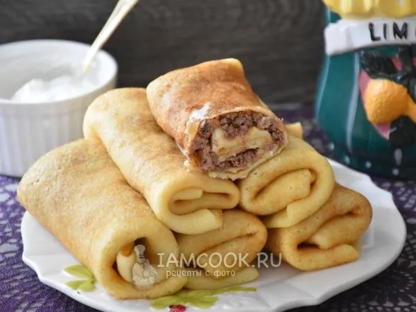 Фото блюда: Блины с начинкой из сердца