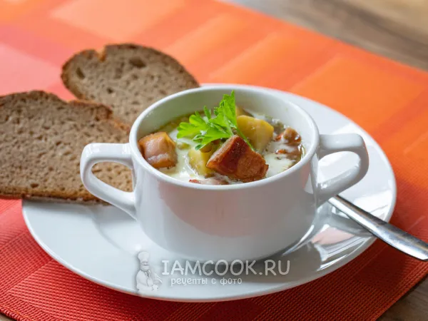 Фото готового блюда: Чечевичный суп с беконом