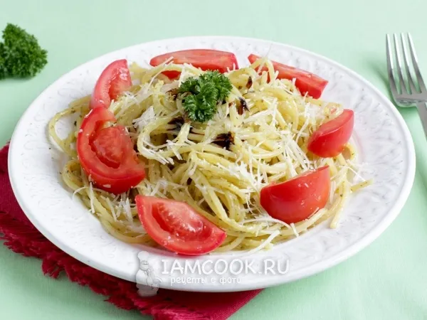 Фото блюда: Спагетти с соусом Песто