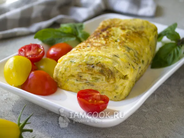 Фото готового блюда: Рулет из кабачков на сковороде