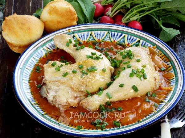 Фото блюда: Куриные окорочка в казане на костре