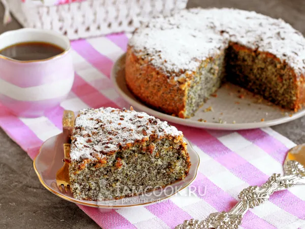 Фото блюда: Бисквит с маком и орехами