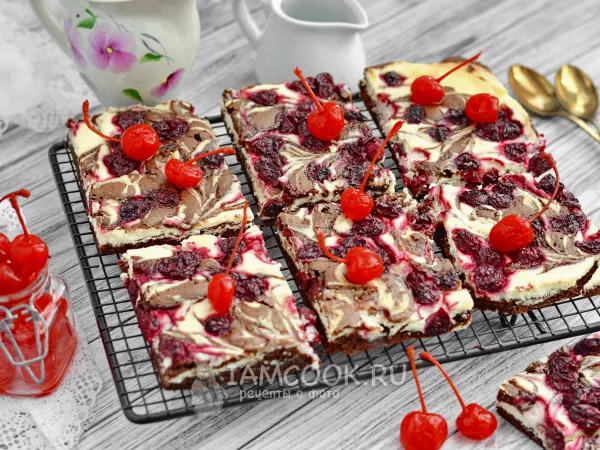 Фото блюда: Чизкейк брауни с вишней