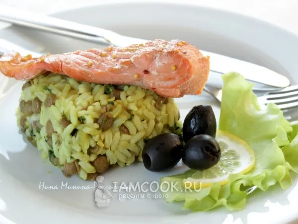 Фото блюда: Форель в соевом маринаде, жареная на сковороде