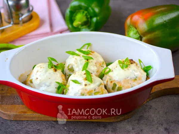 Фото готового блюда: Тефтели с болгарским перцем (в духовке)