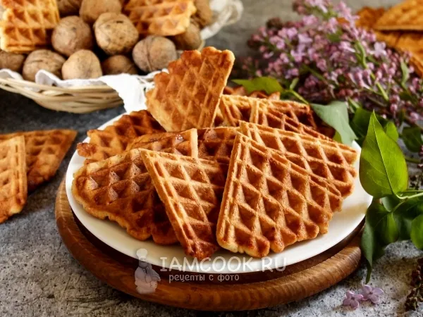 Фото готового блюда: Ореховые вафли