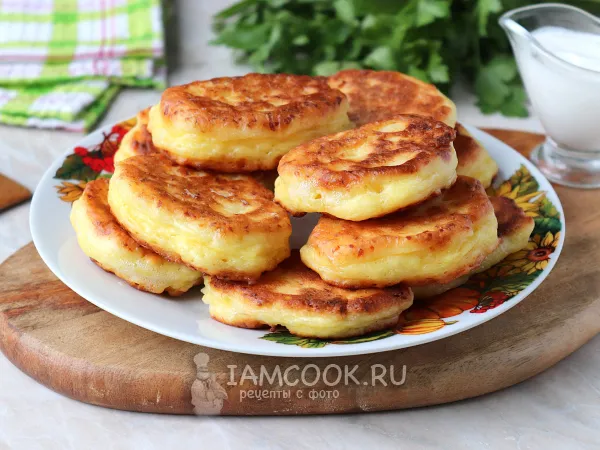 Фото блюда: Оладьи с адыгейским сыром