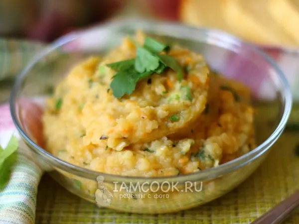 Фото готового блюда: Пюре из красной чечевицы