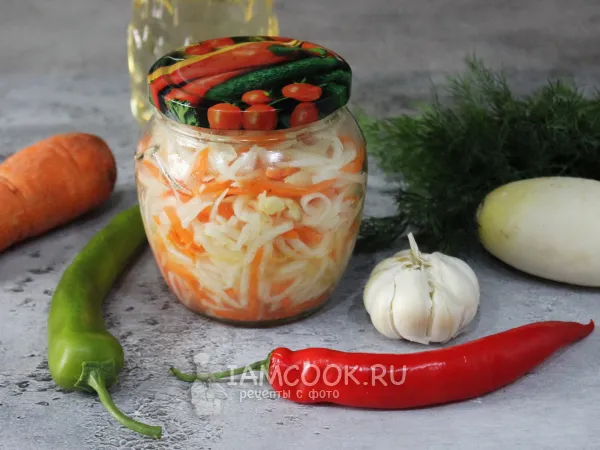 Фото блюда: Салат из дайкона на зиму