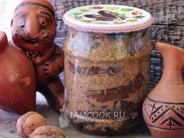 Фото блюда: Баклажаны в ореховом соусе на зиму