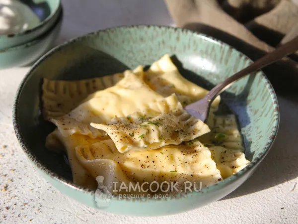 Фото блюда: Равиоли с творожным сыром