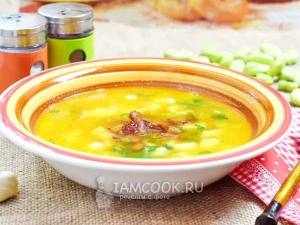 Фото готового блюда: Гороховый суп с беконом