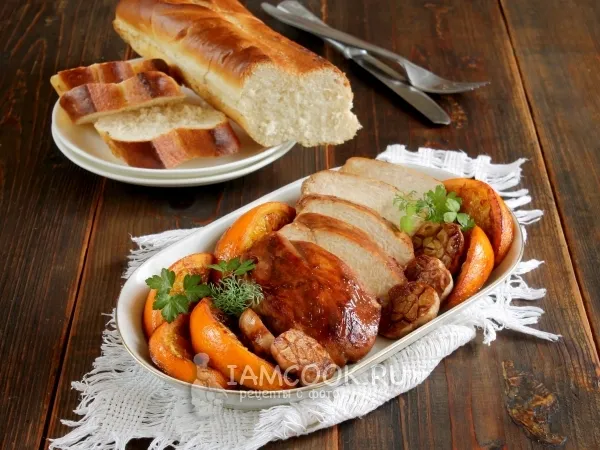 Фото готового блюда: Грудка куриная с апельсинами