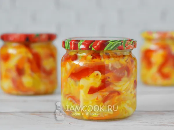 Фото блюда: Охотничий салат на зиму без стерилизации