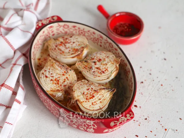 Фото блюда: Запеченный лук в духовке