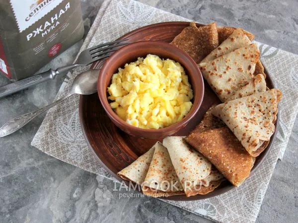 Фото блюда: Ржаные блины на сыворотке