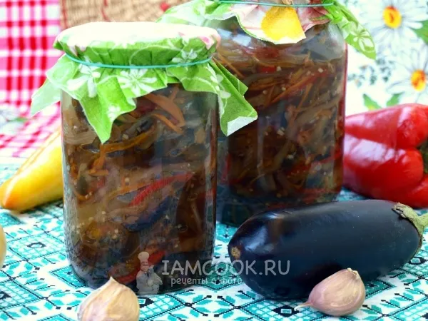 Фото готового блюда: Баклажаны по-корейски на зиму