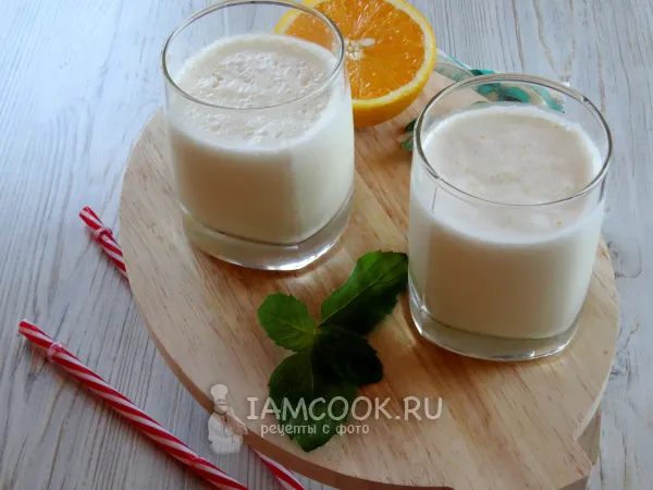 Фото блюда: Молочный коктейль с апельсиновым соком