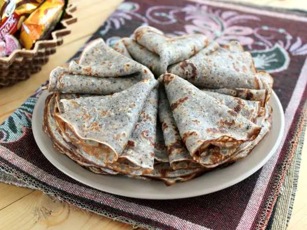 Фото блюда: Блинчики из черемуховой муки