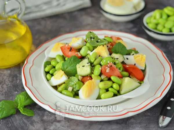 Фото блюда: Салат с бобами эдамаме