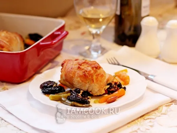 Фото блюда: Куриные рулетики с кускусом и миндалем