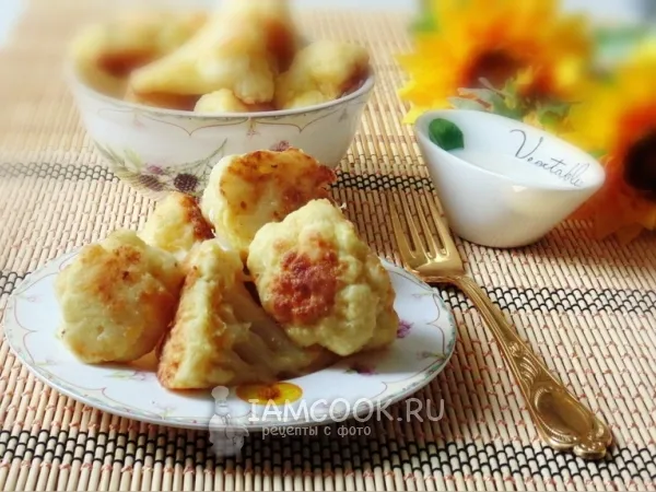 Фото готового блюда: Цветная капуста жареная в муке