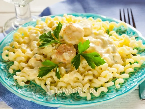 Фото блюда: Паста с лангустинами в сливочном соусе