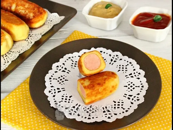 Фото готового блюда: Сосиски в картофельном тесте