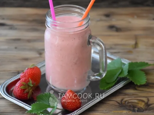 Фото блюда: Смузи «Клубничный чизкейк»