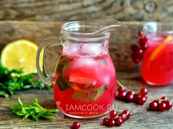 Фото блюда: Лимонад с красной смородиной и мятой