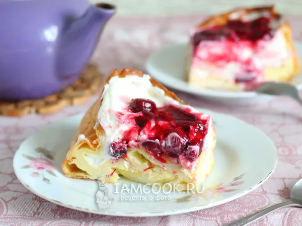 Фото готового блюда: Пирог «Ленивый эклер»