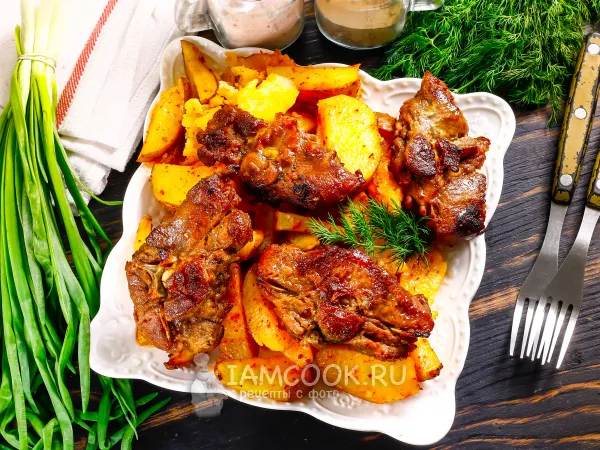 Фото готового блюда: Баранина, запеченная в горчице