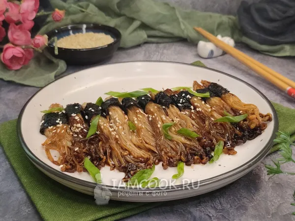 Фото блюда: Эноки в соусе терияки