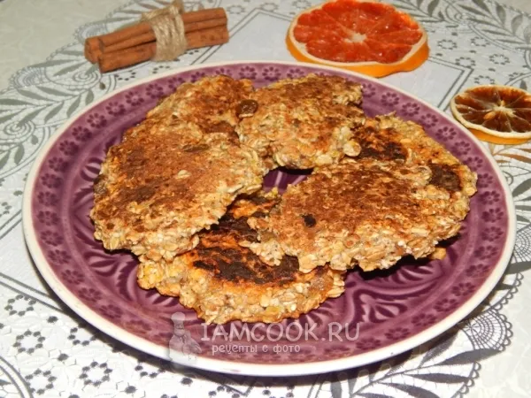 Фото готового блюда: Овсяное печенье на сковороде
