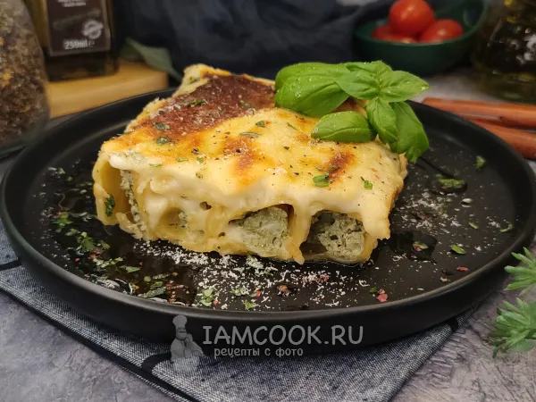 Фото блюда: Каннеллони со шпинатом и рикоттой