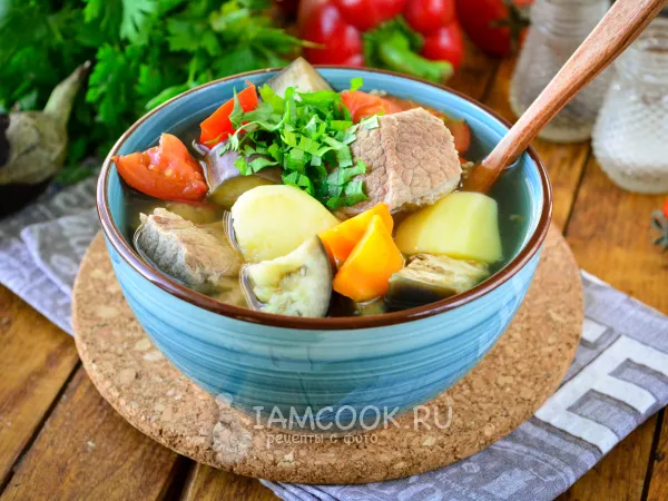 Фото готового блюда: Шурпа с баклажанами